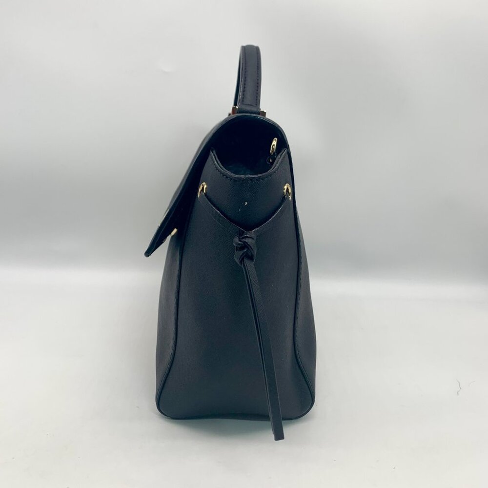 Kate Spade Laurel Way Black Saffiano Leather Lilah Crossbody Satchel - Picture 3 of 10